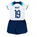 England Mason Mount #19 Barnkläder Hemma matchtröja till baby VM 2022 Kortärmad (+ Korta byxor) Billigt